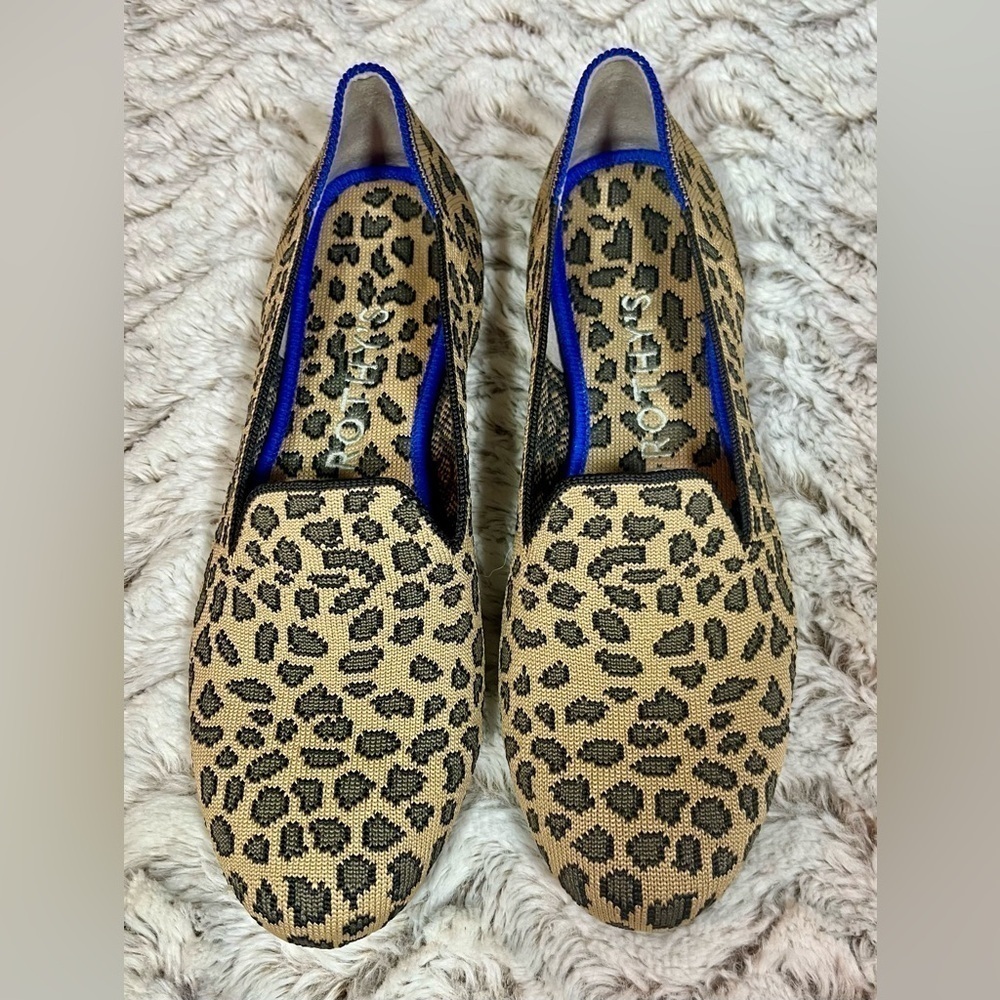 Rothy's The Loafer Spotted Leopard Print Round Toe Slip On
Women’s Size 7.5